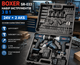 Набор аккумуляторных инструментов BOXER SR033 3в1 с двумя аккумуляторами 24 В дрель шуруповерты ударный гайковерт аккумуляторная отвертка в кейсе - изображение 1
