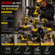 Набор аккумуляторных инструментов BOXER BX187Y 4в1 36 В с двумя аккумуляторами 5Ah шуруповерт гайковерт перфоратор SDS Plus и болгарка в кейсе - изображение 3