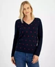 Женский лёгкий свитер Tommy Hilfiger 1159864383 (Синий/Красный XL) - изображение 3
