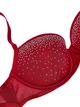 Комплект белья со стразами Victoria's Secret Pink бюстгальтер и трусики бикини 1161257611 (Красный 36A/M) - изображение 6