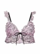 Комплект белья с принтом Victoria's Secret Pink бралетт триангл и трусики тонг 1161276500 (Черный/Розовый M) - изображение 4