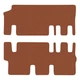 Двошарові килимки Sotra Premium Terracotta для Volkswagen Caravelle (T5-T6)(одні розсувні двері)(2-3 ряд) 2003-2024 (ST 90540-PR-Terra) - изображение 1