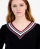 Женский свитер Tommy Hilfiger с текстурным вырезом 1159863531 (Черный S) - изображение 3