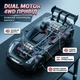 Радиоуправляемая дрифт машинка Nissan GTR R35 Drift Racing Car 1 14 31 см карбон с LED подсветкой и набором конусов и запасных шин для профессионального управления заносом на скорости 20 км ч 2 4 ГГц - изображение 4