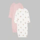 Набор пижам для новорожненных Carter's 2 шт 1159847485 (Молочный/Розовый 3M) на рост 55-61 см - изображение 2