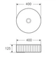 Раковина накладна MIXXUS PREMIUM WAVE-0101 400х400х125mm (MP6491) - изображение 3