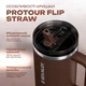Термочашка Stanley The Quencher ProTour Flip Straw Tumbler 40 oz (1,182 л) Темно-коричневая - изображение 4