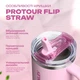 Термочашка Stanley The Quencher ProTour Flip Straw Tumbler 40 oz (1,182 л) Світло-рожева - зображення 4