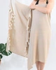 Большое полотенце пештемаль для бани сауны хамама Elmas Beige 100х180 см полотенца сауна хамам бежевое - изображение 1
