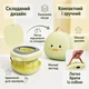 Портативный дорожный складной детский горшок для путешествий с ручкой для детей 0–8 лет Светло-фисташковый - изображение 2