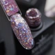 Гель-лак для ногтей Дизайнер Glow Glitter №571 розовый с фиолетовым глиттер 9 мл - изображение 3
