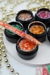 Гель с цветочками из фольги Foil flower gel (Оранжевый FG03) Дизайнер 5 мл для декора ногтей - изображение 4
