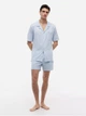 Пижама (рубашка + шорты) мужская хлопковая Tommy Hilfiger 41636786 M Голубая (1161085688) - изображение 1