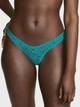 Кружевные трусики тонг Victoria's Secret 1160951685 (Бирюзовый S) - изображение 1