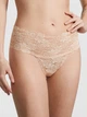 Комплект белья Victoria's Secret PINK лиф Push-up и кружевные трусики тонг 1161304269 (Бежевый 32B/S) - изображение 5