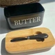 Масленка керамическая для масла с крышкой и ножом "Butter", 500 мл, Черный - изображение 4