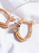 Золоті сережки з фіанітами «AiR GOLD» 700414-2с - изображение 4