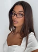 Очки имиджевые прозрачные с леопардовой овальной продолговатой оправой, офисные очки с прозрачными линзами - изображение 4
