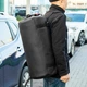 Спортивная сумка-рюкзак Tayfun Black из экокожи на 37 л, дорожная сумка-трансформер с отделением для обуви, 58х27х27 см - изображение 5