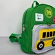 Дитячий рюкзак для хлопчика «Шкільний автобус» із кишенею зелений - зображення 2