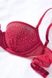 Комплект белья: бюстгальтер с уплотнённой чашкой и трусики слип Victoria's Secret 75C/M Красный (152961) - изображение 4