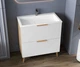 Тумба лакированная, Luxor Anna 80 Дуб, с умывальником Imperio Low 80 - изображение 5