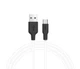 Кабель для зарядки та синхронізації HOCO Plus Silicone X21 Біло-чорний USB-A to Type-C 15 Вт 0.25 м 14264 - зображення 1