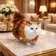 Реалистичная мягкая игрушка котик 12см плюшевый кот как живой игрушечный котик фигурка кота декоративная интерьерная модель котёнок подарок ребенку реалистичные игрушки животные декор кот Рыжий (Vl 170) - изображение 1