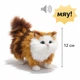 Реалистичная мягкая игрушка котик 12см плюшевый кот как живой игрушечный котик фигурка кота декоративная интерьерная модель котёнок подарок ребенку реалистичные игрушки животные декор кот Рыжий (Vl 170) - изображение 2