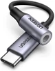 Адаптер UGREEN AV161 USB Type-C Male to 3.5mm Female Cable Aluminum Shell with Braided 10cm Space Gray (80154) - зображення 1