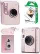 Набор Fujifilm INSTAX MINI EVO Hybrid Light Pink розовая фотокамера мгновенной печати / картридж 10 фото / чехол розовый / подарочная упаковка - изображение 1