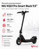 Міський електросамокат NIU KQi3 Pro Smart Black 9.5″ мотор 350 Вт, пікова потужність 700 Вт, акумулятор 10.4 А·год, запас ходу до 50 км - зображення 1