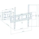 Кронштейн настенный Walfix R-514B для ТВ 26"-65" до 35 кг VESA 600x400 Black - изображение 3