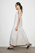 Жіноча міді-сукня COS Sculpted Pleated Linen Midi Dress Light grey 38 (1327614002) - зображення 4