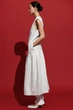 Жіноча міді-сукня COS Sculpted Pleated Linen Midi Dress Light grey 38 (1327614002) - зображення 8