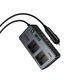Разветвитель Hoco Z66 для автомобильного прикуривателя 2 порта PD 66W Black (6942007675673) - изображение 1