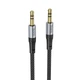 Кабель AUX Jack 3.5 мм до Jack 3.5 мм Hoco 1 м UPA26 Black (6942007608800) - зображення 1
