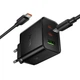 Сетевое зарядное устройство Hoco N75 2x USB-C + USB-A QC3.0 PD 65W + кабель USB-C Black (6942007673846) - изображение 5