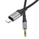 Кабель AUX Lightning на Jack 3.5 мм Hoco 1 м UPA26 Black (6942007608817) - изображение 2