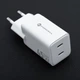Зарядное устройство Forcell F-Energy Mini GaN III 2 x USB C PD QC4.0 45W White (5903396380129) - изображение 6