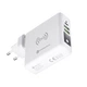 Многофункциональное зарядное устройство Forcell F-Energy 4в1 2 x USB A + USB C 15W + Power Bank 8000mAh + беспроводная зарядка White (5903396072475) - изображение 6
