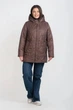 Женская демисезонная куртка большого размера UF-Fashion LAR 204 66 коричневый - изображение 4