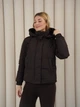 Демисезонная куртка женская с капюшоном UF-Fashion Теффи-KL коричневый XL - изображение 3