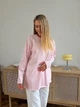 Жіночий бавовняний лонгслів оверсайз із необробленим краєм Flawless Femme, Рожевий One Size Oversize - зображення 7