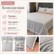 Комплект постельного белья Mency Home Collection из вареного хлопка Евро 200×230 см с кружевом, серо-коричневый с листочками - изображение 3