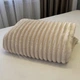 Плед Шарпей в полоску 3,5 см 200×230 см из микрофибры, пудра - изображение 8