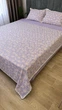 Комплект постельного белья Mency Home Collection из вареного хлопка Евро 200×230 см с кружевом, фиолетовый с цветами - изображение 5