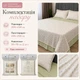 Комплект постельного белья Mency Home Collection из вареного хлопка Евро 200×230 см с кружевом, бело-салатовый с цветами - изображение 3