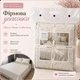 Комплект постельного белья Mency Home Collection из вареного хлопка Евро 200×230 см с кружевом, бело-салатовый с цветами - изображение 4