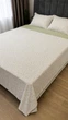 Комплект постельного белья Mency Home Collection из вареного хлопка Евро 200×230 см с кружевом, бело-салатовый с цветами - изображение 5